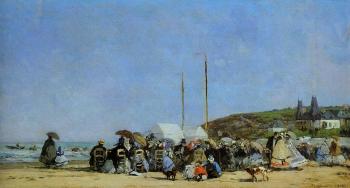 尤金 佈丹 Trouville, Beach Scene 尤金 佈丹 Trouville, Beach Scene